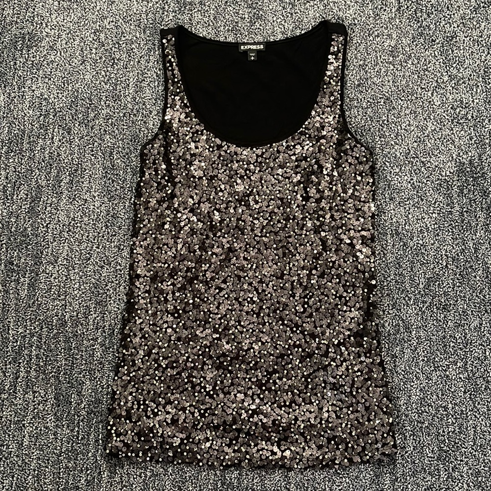 Express sequin tank size small - Picture 1 of 4